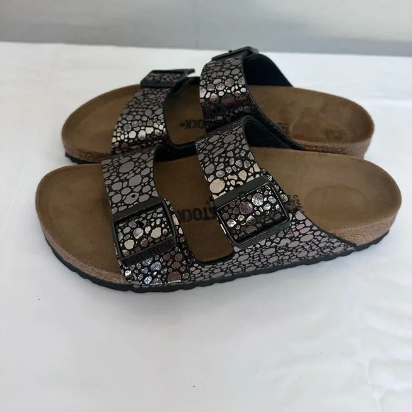 NEW Birkenstock Arizona Metallic Stone Sandals | Size 38 (7/7.5) - Picture 3 of 8